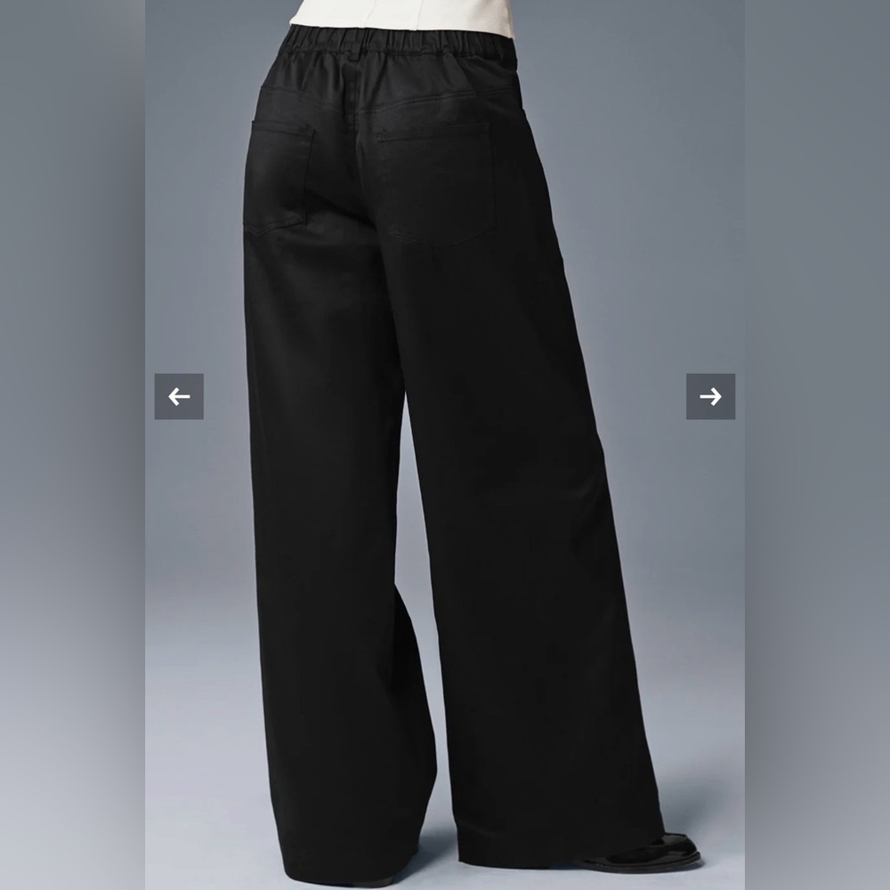 ALO Yoga Wanderlust Wide Leg Trouser Black Medium - NWT! - Picture 3 of 13